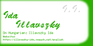 ida illavszky business card